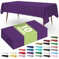 thumbnail image 1 of Mantel desechable de plástico, 10 unidades, para fiestas, color morado, 1 of 6
