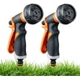 thumbnail image 1 of 2 Pieces Garden Hand Shower, Irrigation Shower With 8 Spray Patterns Garden Shower - High Pressure Hand Sprayer For Watering Lawns, Car Washing, Pet Bathing, Pavement Cleaning, 1 of 7