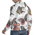 thumbnail image 6 of Pofeuu Vintage Butterflies Print Mens Casual Hooded Collar Drawstring Hoodies Pullover Sweatshirts Casual Long Sleeve Shirts-4X-Large, 6 of 7