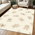 thumbnail image 2 of 1PC Teddy Pattern Area Rug Partial Carpet, Lightweight Washable Easy-to-Care Carpet Mat Festival Gift, Suitable for Bedroom, Living Room, Office, Dining Room, Hallway, Room Accessories, 2 of 8