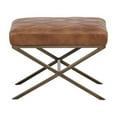 thumbnail image 3 of Maklaine 23.5" Mid-Century Faux Leather Bench in Tobacco Tan, 3 of 6