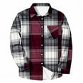 thumbnail image 5 of Mens Sweatshirt Under $10 Men's Regular Fit Long Sleeve Plaid Flannel Shirt, Button Down Shirts Casual Shirts, 5 of 5