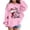 Pink-1, variant on WhouRiu Girls Letter Graphic Pullover Hoodies Kids Autumn Casual Hooded Sweatshirts With Pockets