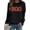 Black-2-, variant on Halloween Sweatshirt Women Spooky Season Shirt Pumpkin Fall Sweatshirt Ghost Long Sleeve Pullover Tops