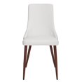 thumbnail image 2 of Set of 2 Mid-Century Fabric & Metal Side Chair in White, 2 of 7