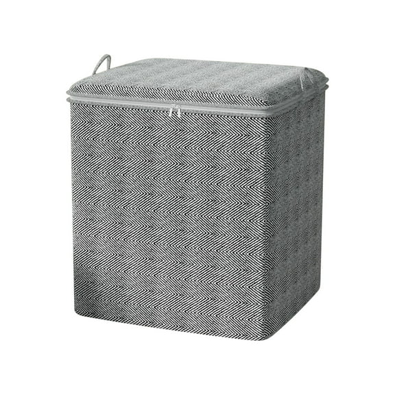 Hvmvliv 1Pc Storage Bag Organizer Foldabl Storage Bag with Sturdy Zipper Clothing Storage Bag Wardrobe Storage Bins with Lid Portable Storage Bag for Bedroom Gray