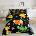 thumbnail image 2 of Castle Fairy Cute Giraffe Elephant Tiger Crocodile Twin Comforter Sets,Flower Bedding Set, 2 of 8