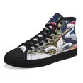 thumbnail image 7 of Louisiana Christmas Pelican Feliz Navidad High Top Canvas Shoes Sneakers Black Size 9.5, 7 of 7