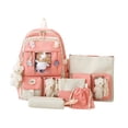 thumbnail image 2 of Mochila de moda Yinane para mujer Rosado con correas de hombro ajustables, 2 of 8