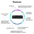 thumbnail image 3 of Technical Pro 1600W 4 Channel Bluetooth Receiver 8 Speaker Home Theater System, 3 of 5