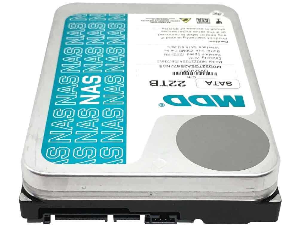 Restored MDD (MDD22TS25672NAS) 22TB 7200RPM 256MB Cache SATA 6.0Gb/s 3.5inch Internal NAS Hard Drive (Refurbished)