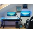 thumbnail image 2 of Lacoo 63 Inch Y-Shape Frame Gaming Desk Modern Style Racing Desk with Full Piece Of Mouse Pad, Cup Holder And Headphone Hook(Black), 2 of 8