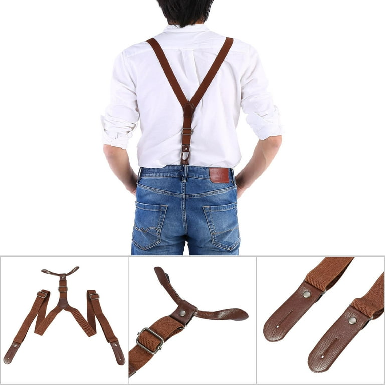 Elastic Suspenders Trousers Suspenders Clip Braces Adult Button