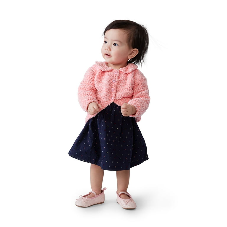 Bernat Baby Party Cardigan Crochet Kit Pink 2 Pieces Walmart