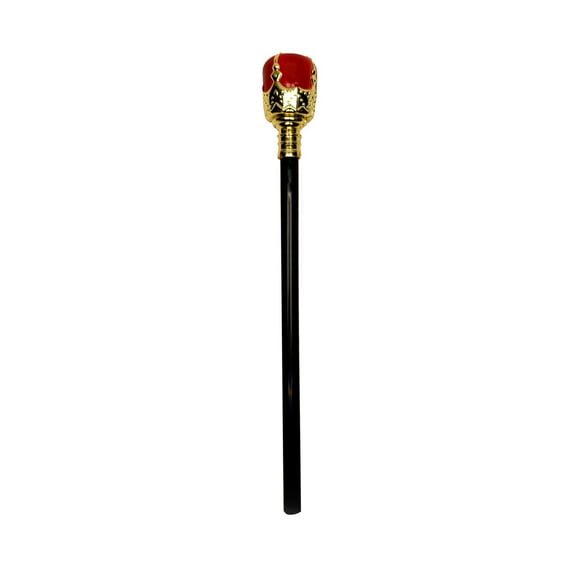 Crown King Red Scepter Royal Staff Wand Cosplay Halloween Party Costume Accessory