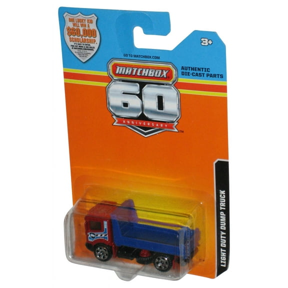 Matchbox 60th Light Duty Dump Truck (2012) Mattel Red & Blue Construction Toy