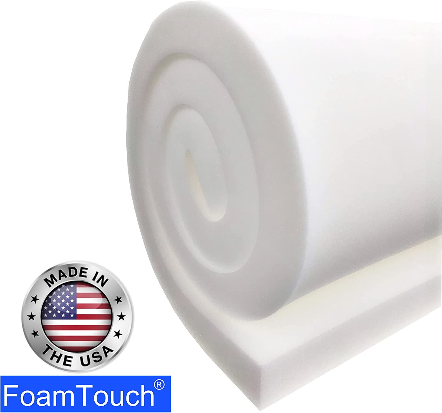 FoamTouch 5"x24"x72" Cool Gel Memory Foam Bench Cushion Replacement Medium Firm (Seat Replacement, Upholstery Sheet, Upholstery Foam, Mattress, Sofa Cushion, Foam Rubber Padding, Couch)