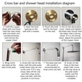 thumbnail image 4 of Practical Shower Arm Bathroom Head Mount Strong Shower Arm Easy to use Shower Arm Adjustment Shower Arm Simple Install, 4 of 20