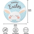 thumbnail image 4 of Coolnut Round Placemats Set of 4 Polyester Round Table Place Mats 15 inch for Kitchen Dining Table Holiday Party (Cute Rabbit Blue Easter, 4) Home Decor Gifts, 4 of 7