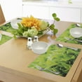 thumbnail image 3 of Ambesonne Plant Place Mats Set of 4, Macro Green Leaves, Standard Size, Apple Green, 3 of 5