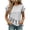 Gray, variant on Women's Casual Striped Cap Sleeve Peplum Blouse Round Neck Ruffle Asymmetrical Hem Flowy Tunic Tops for Travel Cruise Resort Chic, Yellow, S