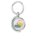 thumbnail image 1 of Hong Kong Ramen China Art Deco Fashion Rotating Keychain Metal Keyring Holder, 1 of 2