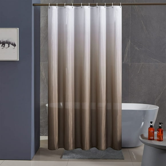 Cortina de Ducha de Poliéster Impermeable con Degradado, 180 X 180 Cm | Tejido Grueso con Ojales de Acero Inoxidable | Cortina de Baño Impermeable de Secado Rápido para Uso En Casa, Hotel o Spa