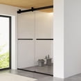thumbnail image 6 of Marcelo 60" W x 76" H By Pass Shower Door in Matte Black with Clear Glass, 6 of 7