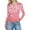 #108-Pink, variant on Long Length Sleeve Womens Tops Casual Round Neck Shirts Soft Basic Tees Business Work Blouses