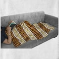 thumbnail image 6 of Retro Soft Flannel Fleece Throw Blanket, Greek Cultural Tribal Geometric Meanders Ornaments Design, Cozy Plush for Indoor and Outdoor Use, 70" x 90", Redwood Apricot, by Ambesonne, 6 of 6