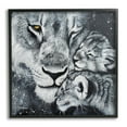 thumbnail image 2 of Stupell Industries Loving Baby Tigers Cuddling Mother Monochrome Portrait Paintings Gray Framed Art Print Wall Art, 24x24, by Britt Hallowell, 2 of 5