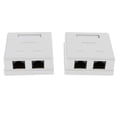 thumbnail image 2 of lionlar 2 Pcs. Connection Box 2x Connection Cat 6 Surface Mount Box Surface Mount Box, 2 of 9
