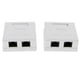 thumbnail image 2 of 8x RJ45 cat six Superficie Montaje En Pared Ethernet De Red Puerto Doble 8P8C, 2 of 9