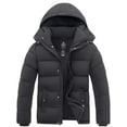 thumbnail image 5 of Wantdo Men's Winter Jacket Recycled Hooded Thicken Winter Coat Windproof Windbreaker Jacket Dark Gray M, 5 of 12