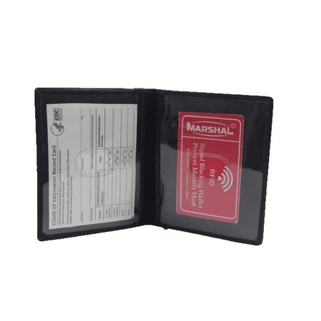 RFID Blocking Genuine Leather Vaccination Passport Holder/Cover, Genuine Leather Vaccination Card Holder, Vaccine Card Holder