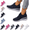 Dark Blue, variant on Women's Mesh Rhinestone Breathable Wedge Sneakers Lightweight Casual Lace up Elastic Sock Sneakers Bling Sparkly Wedding Dressy Knitted Tennis Walking Shoes Dark Gray