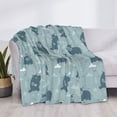 thumbnail image 3 of Yiaed Cute Hippopotamus Print Blanket Throw Blanket Soft Cozy Flannel Blanket for Home Bed Sofa Couch Chair-60"x50", 3 of 6
