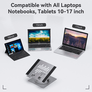 Laptop Stand for Desk, HFLRZZ Aluminum Adjustable Stand of Laptop with 360 Rotating Base, Ergonomic Computer Stand Holder for MacBook, Air, Pro, All Laptops up to 16 inches, for Home, Gift ideal