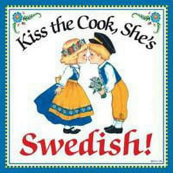 SWED Kitchen Wall Multicolor Plaques Kiss Swedish Cook