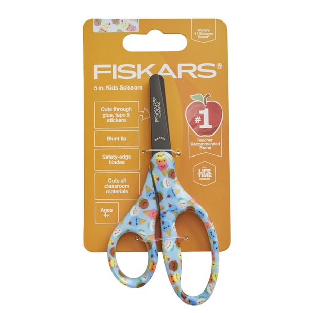 Fiskars Designer Nonstick Blunttip Kids Scissors (5 in.) Kawaii Ice