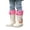 White, variant on Otqutp Boys Girls Rain Boots Dinosaur Non-slip Waterproof Rubber Boots Adjustable Drawstring Cuff Outdoor Easy-On Rainboots