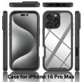 thumbnail image 6 of Feishell Slim Case for iPhone 16 Pro Max, Military Grade Shock Absorption Two-layer Protection Hard PC & Soft TPU Transparent Anti-Scratch Lightweight Clear Ultra Thin Phone Case,Darkblue, 6 of 6
