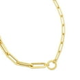 thumbnail image 3 of JewelStop 14K Polished Finish Yellow Gold Mixed Gauge Elongated Paperclip Link Necklace with Lobster Clasp - 18", 3 of 5