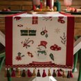 thumbnail image 2 of Chemin de table long en Coton et Lin Épais style Américain Nappe Rectangulaire pour table Basse Meuble TV, 2 of 6
