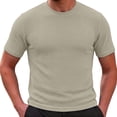 thumbnail image 3 of Gunia Mens Workout Gym Shirts Breathable Mesh Knit T Shirt For Everyday Comfort – Lightweight Ice Silk Tee For Summer And Wear Tees For Running Athletic Sport Tops Mens T Shirt Khaki L, 3 of 4