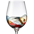 thumbnail image 5 of Red Wine Glasses Set of 2, Unique Hand Painted Wine Glasses, Drinkware Essentials, 11"H , 28oz Wine Lover Jumbo Wine Glass, Glassware Gifts Ideas for Women Inspired by the 'Duomo di Milano', 5 of 7