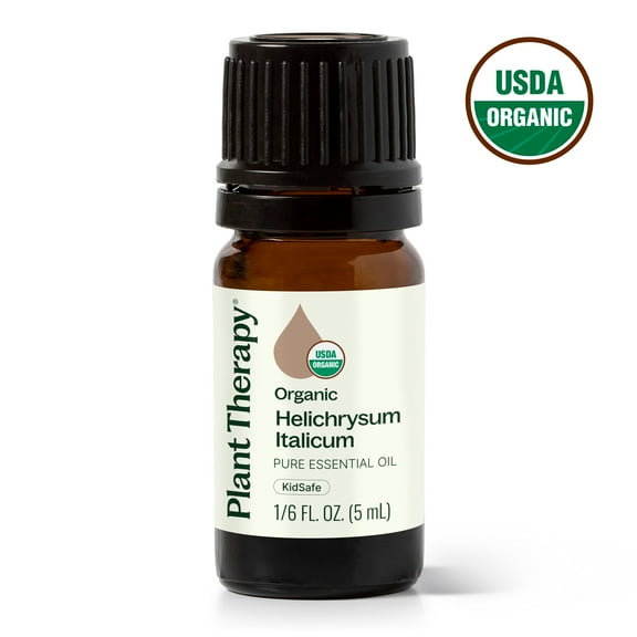 Plant Therapy Organic Helichrysum Italicum Essential Oil 100% Pure, USDA Certified Organic, Undiluted, Natural Aromatherapy, Therapeutic Grade 5 mL (1/6 oz)
