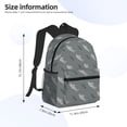thumbnail image 4 of Haiem Party Shark Cute Lightweight Backpack for School, Classic Basic Water Resistant Casual Daypack for Travel with Bottle Side Pockets, 4 of 8