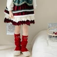 thumbnail image 4 of NAISIBABY Girls Christmas Leg Warmers, Thicken Stretchy Loose Comfort Fit Cotton Knitted Knee High Socks Red Free Size, 4 of 7