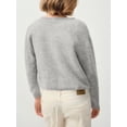 thumbnail image 4 of Gupgi Women's Knit Cardigan Solid Color Crewneck Long Sleeve Button Down Sweater Soft Lightweight Ribbed Coat Tops, 4 of 8